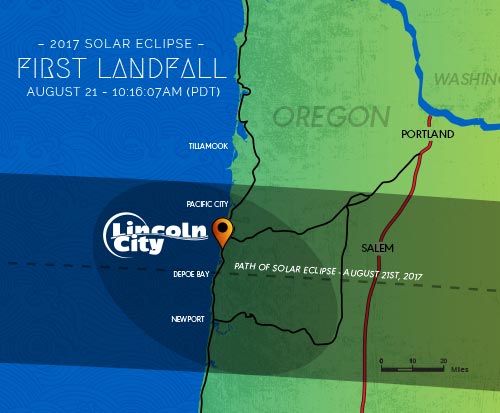 Lincoln City 2017 Solar Eclipse Event State Map
